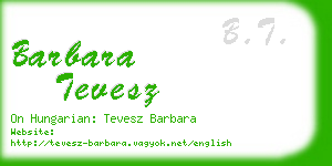 barbara tevesz business card